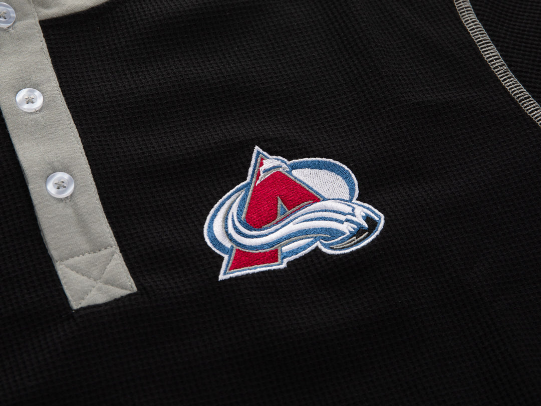 Colorado Avalanche Waffle Henley Shirt