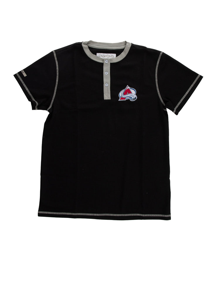 Colorado Avalanche Waffle Henley Shirt