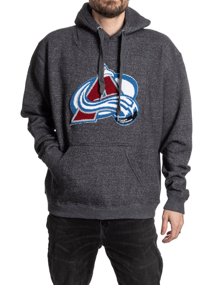 NHL Colorado Avalanche Unisex Nantucket Hoodie with Chenille Logo Crest