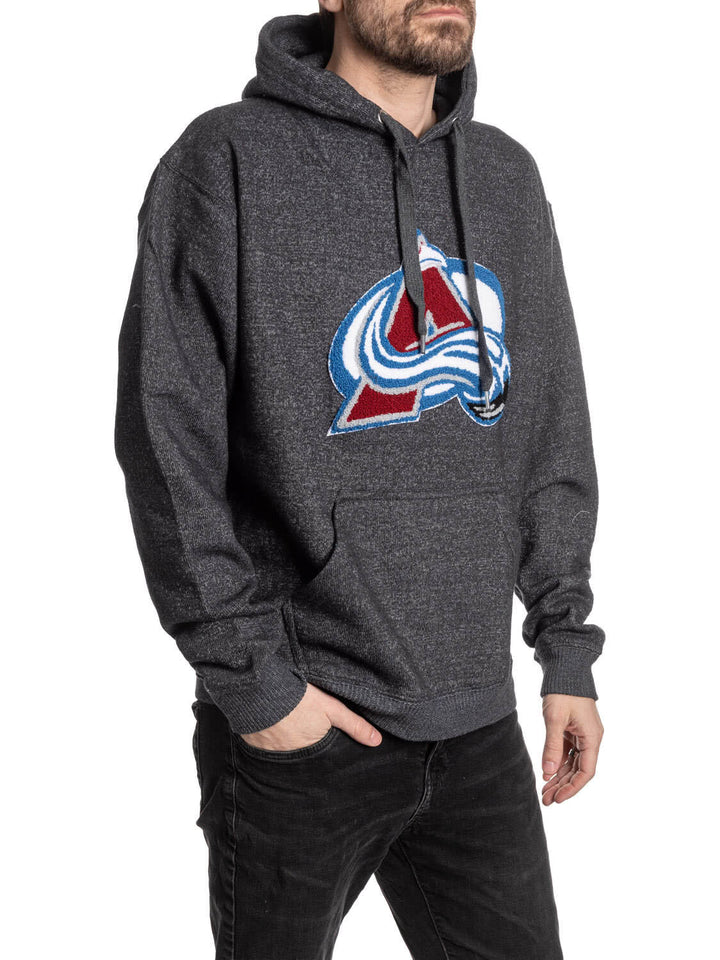 NHL Colorado Avalanche Unisex Nantucket Hoodie with Chenille Logo Crest