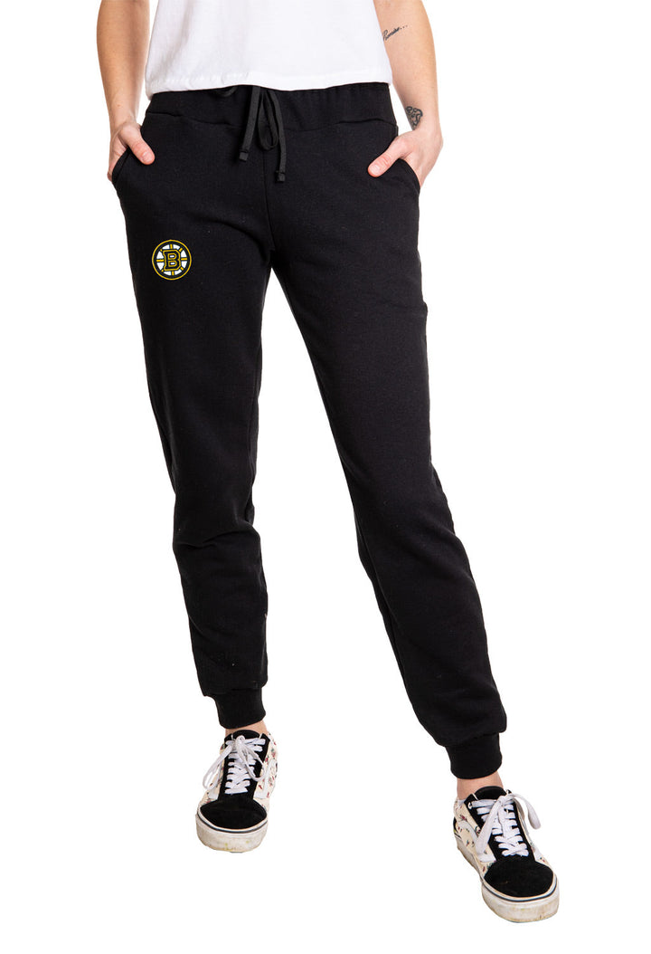 NHL licensed Detroit Red Wings  Women's Black cuffed joggers