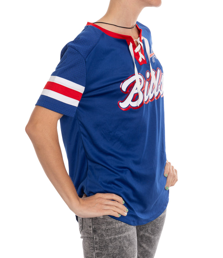 Buffalo Bills Fanatics Branded Women's Performance Notch Neck T-Shirt - Royal
