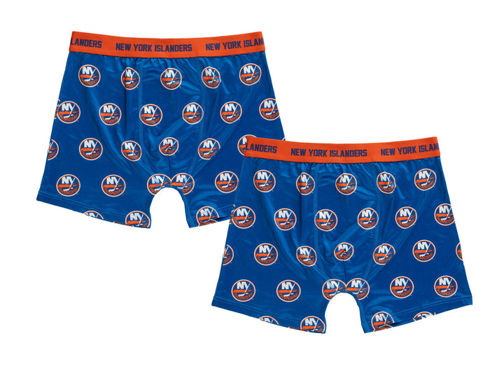 Men's New York Islanders All Over Boxer Briefs - 2 Pack Underwear