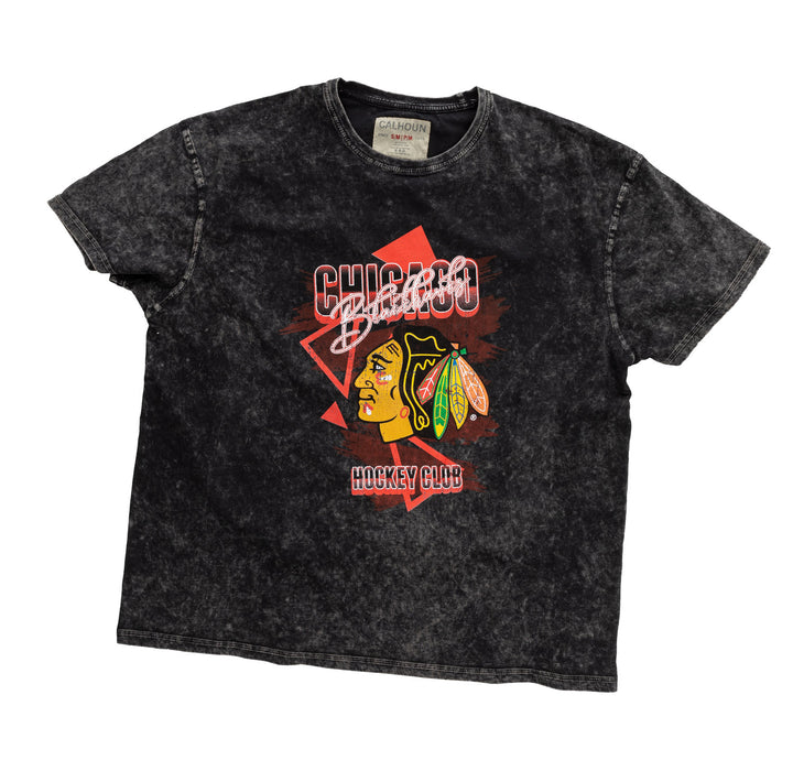 Retro Chicago Blackhawks Oversized Drop Shoulder Vintage Crewneck Short Sleeve T-Shirt