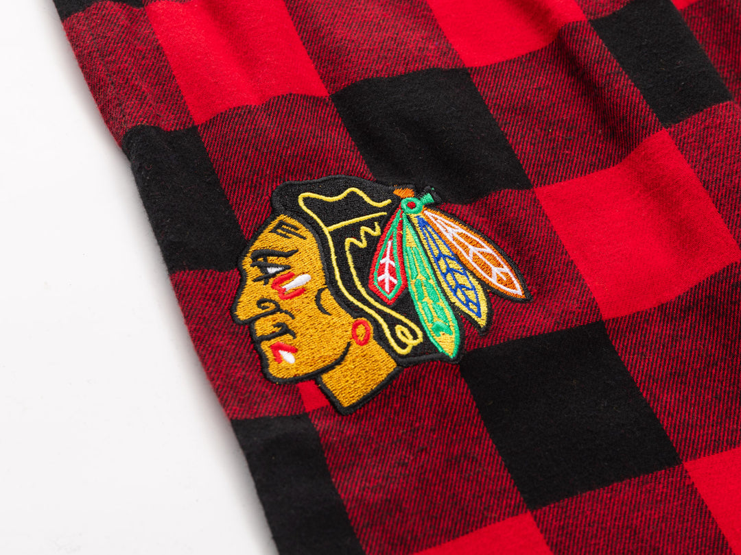 Official NHL Chicago Blackhawks Buffalo Plaid Flannel PJ pants