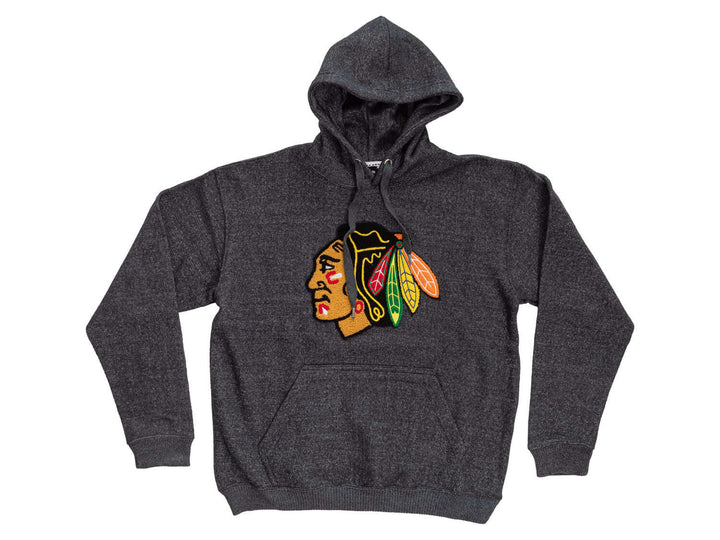 NHL Chicago Blackhawks Unisex Nantucket Hoodie with Chenille Logo Crest