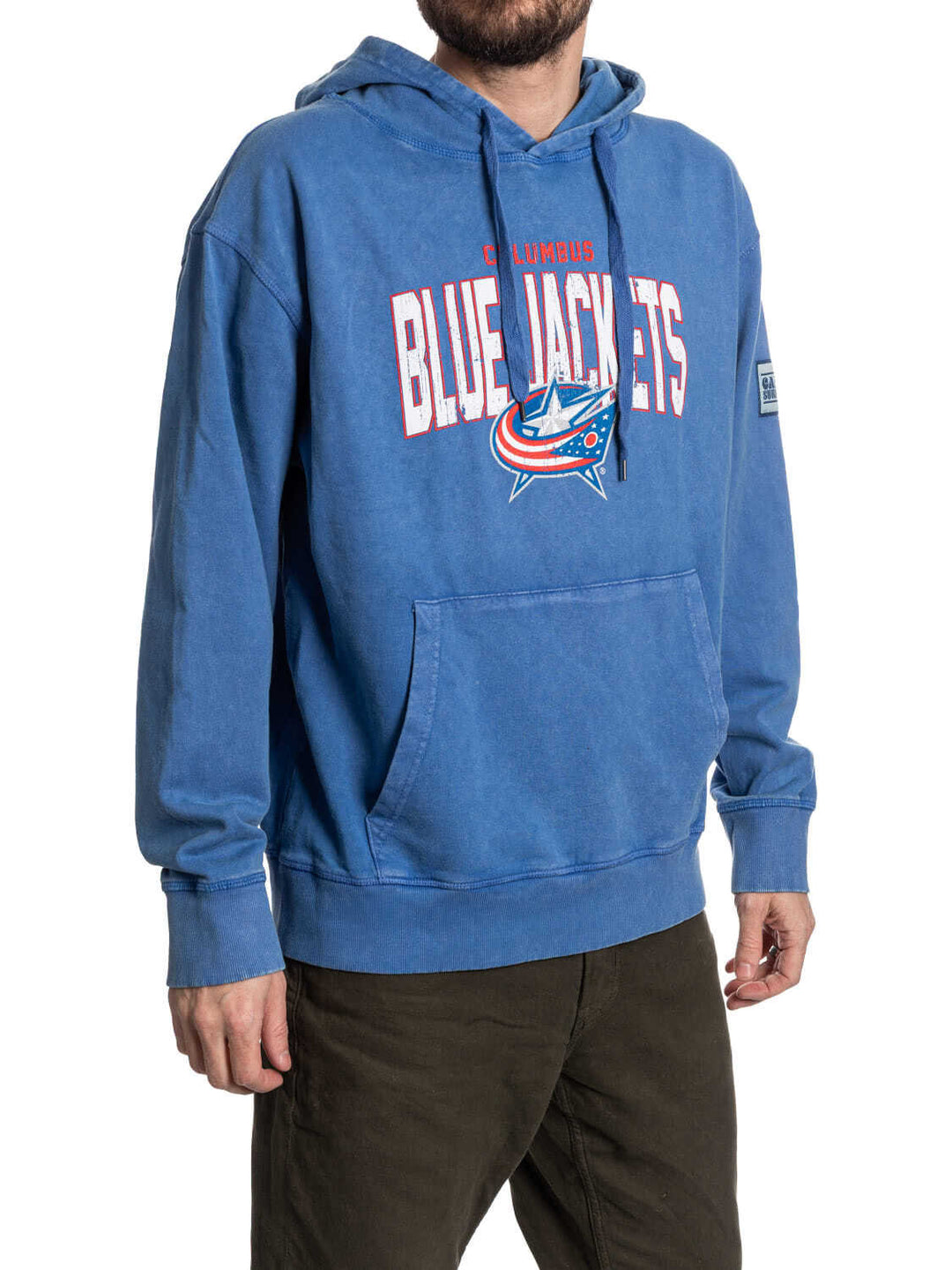 Official NHL licensed Columbus Blue Jackets Unisex Acid Wash Hoodie