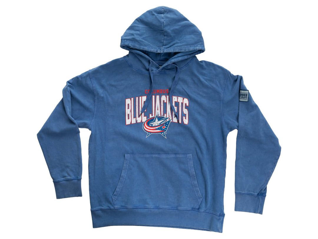 Official NHL licensed Columbus Blue Jackets Unisex Acid Wash Hoodie