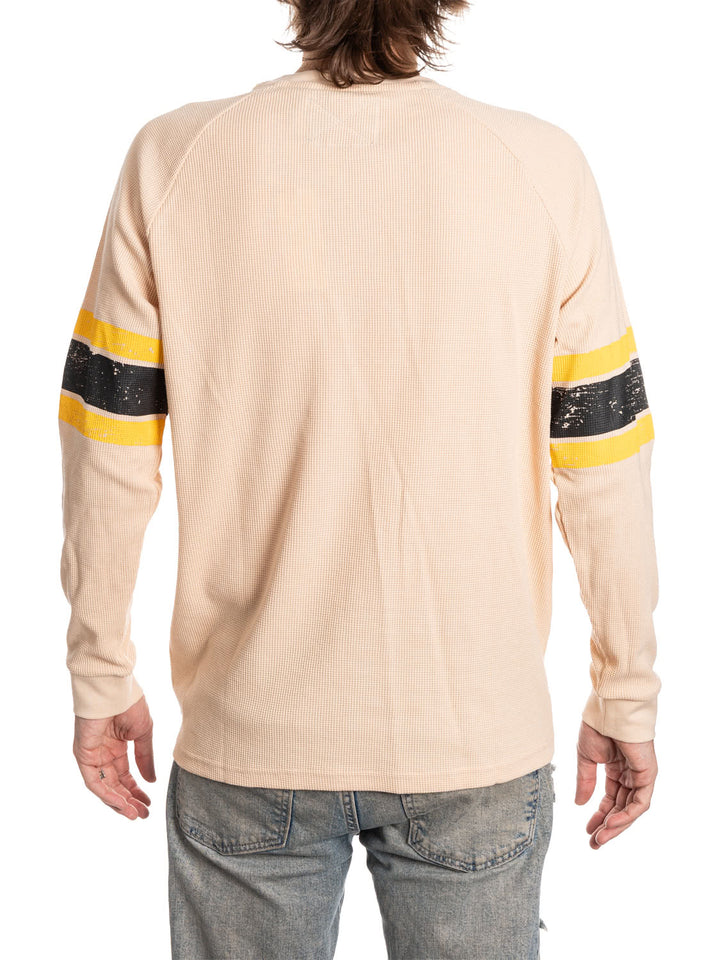 Official Licensed NHL Boston Bruins Long Sleeve Waffle Crewneck