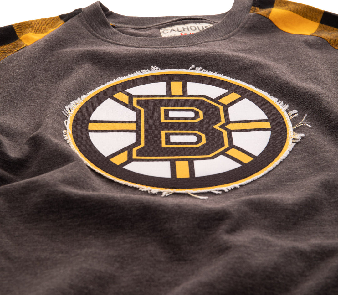Licensed NHL Boston Bruins Buffalo Plaid sweatshirt