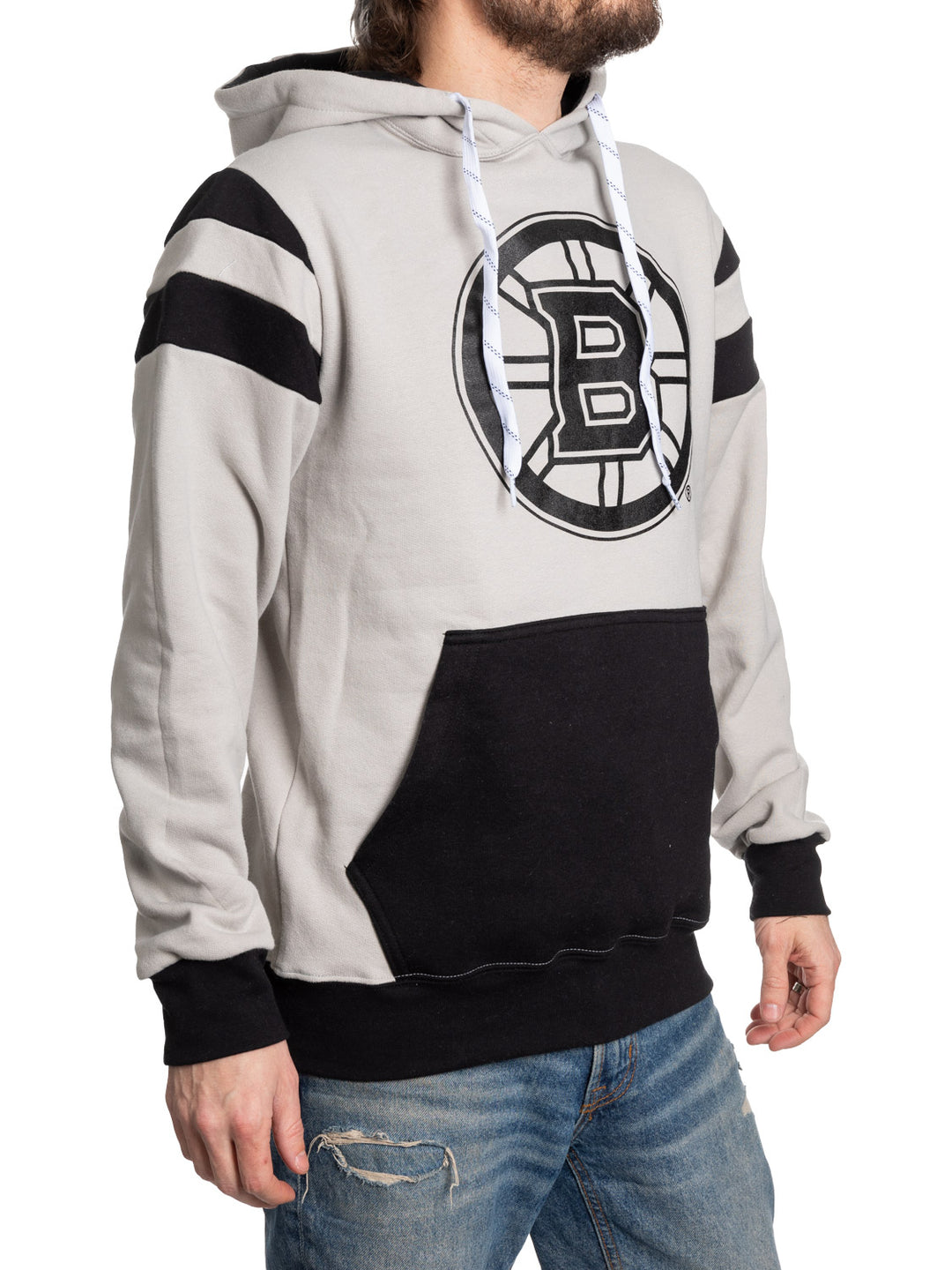 NHL Boston Bruins Grey Scale Varsity Hoodie