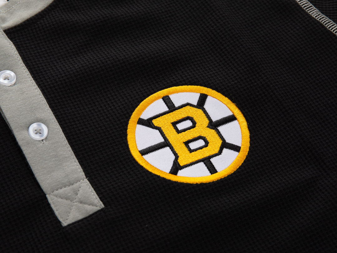 Boston Bruins Waffle Henley Shirt