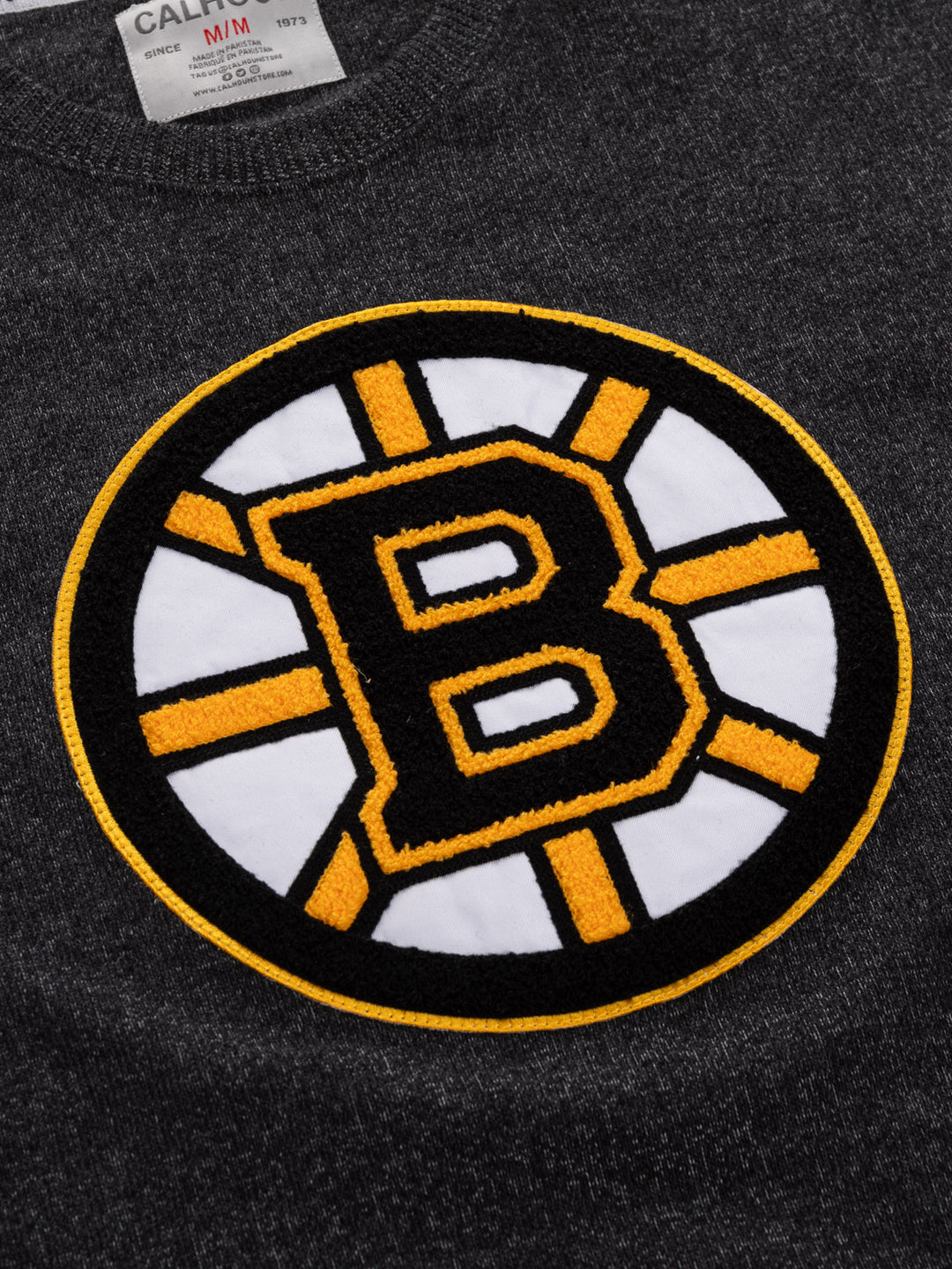 Boston Bruins NHL Unisex Cabin Crew Neck Sweater with Chenille logo