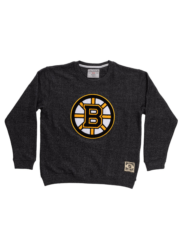 Boston Bruins NHL Unisex Cabin Crew Neck Sweater with Chenille logo