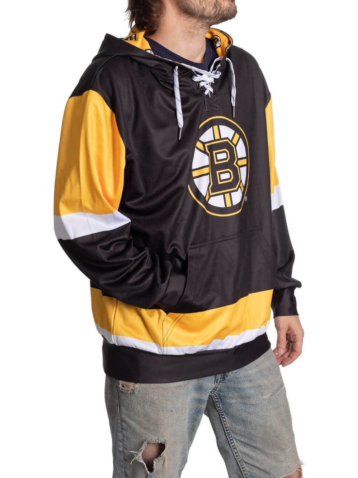 Official NHL Licensed Boston Bruins Hockey Lace Hoodie