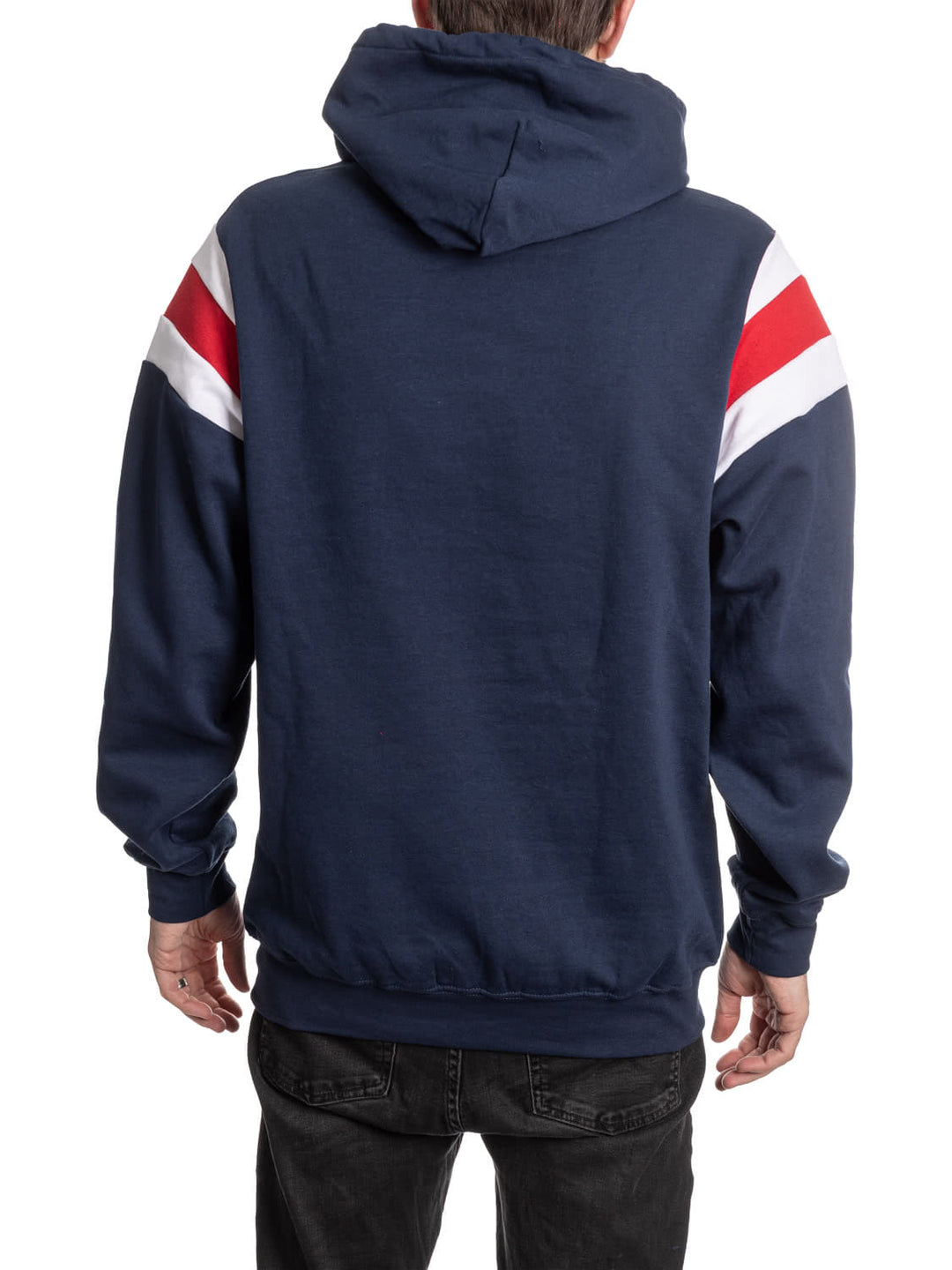 Budweiser Genuine Label Hoodie – Navy Varsity Pullover Sweatshirt