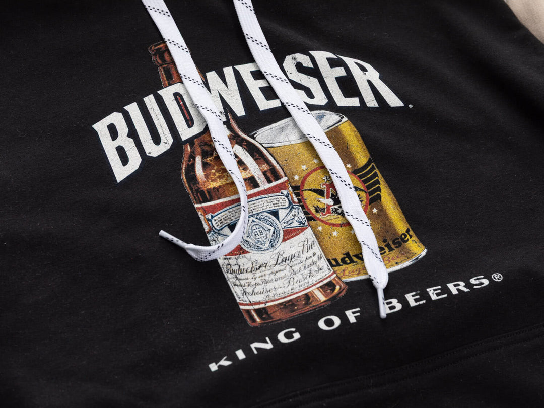 Budweiser Retro King of Beers Varsity Style Hoodie