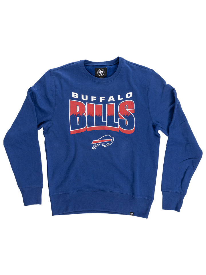 Official Licensed NFL Buffalo Bills Brush by '47 Headline Crewneck fleece