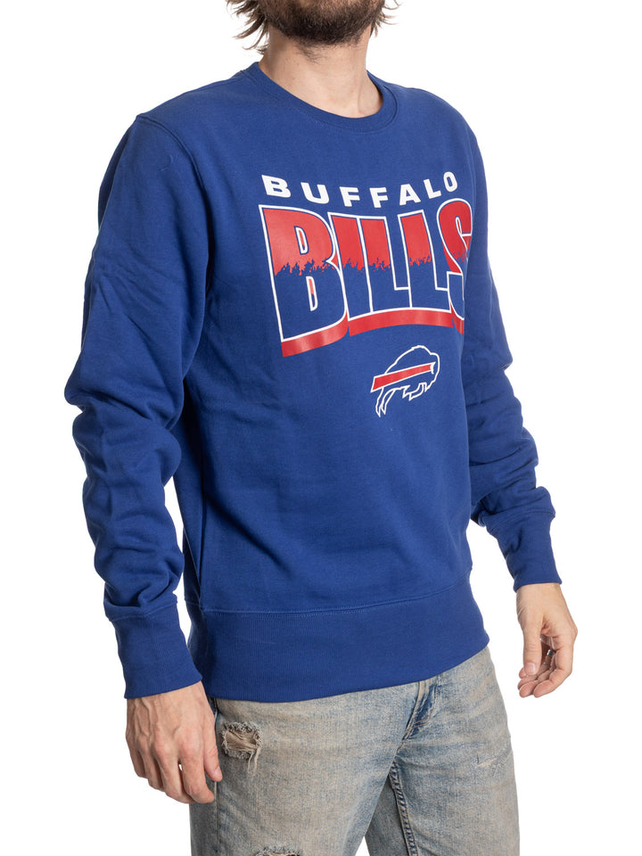 Official Licensed NFL Buffalo Bills Brush by '47 Headline Crewneck fleece