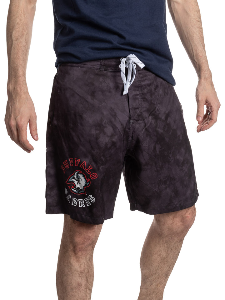 Buffalo Sabres Boardshorts – NHL Licensed Acid Wash Swim Trunks