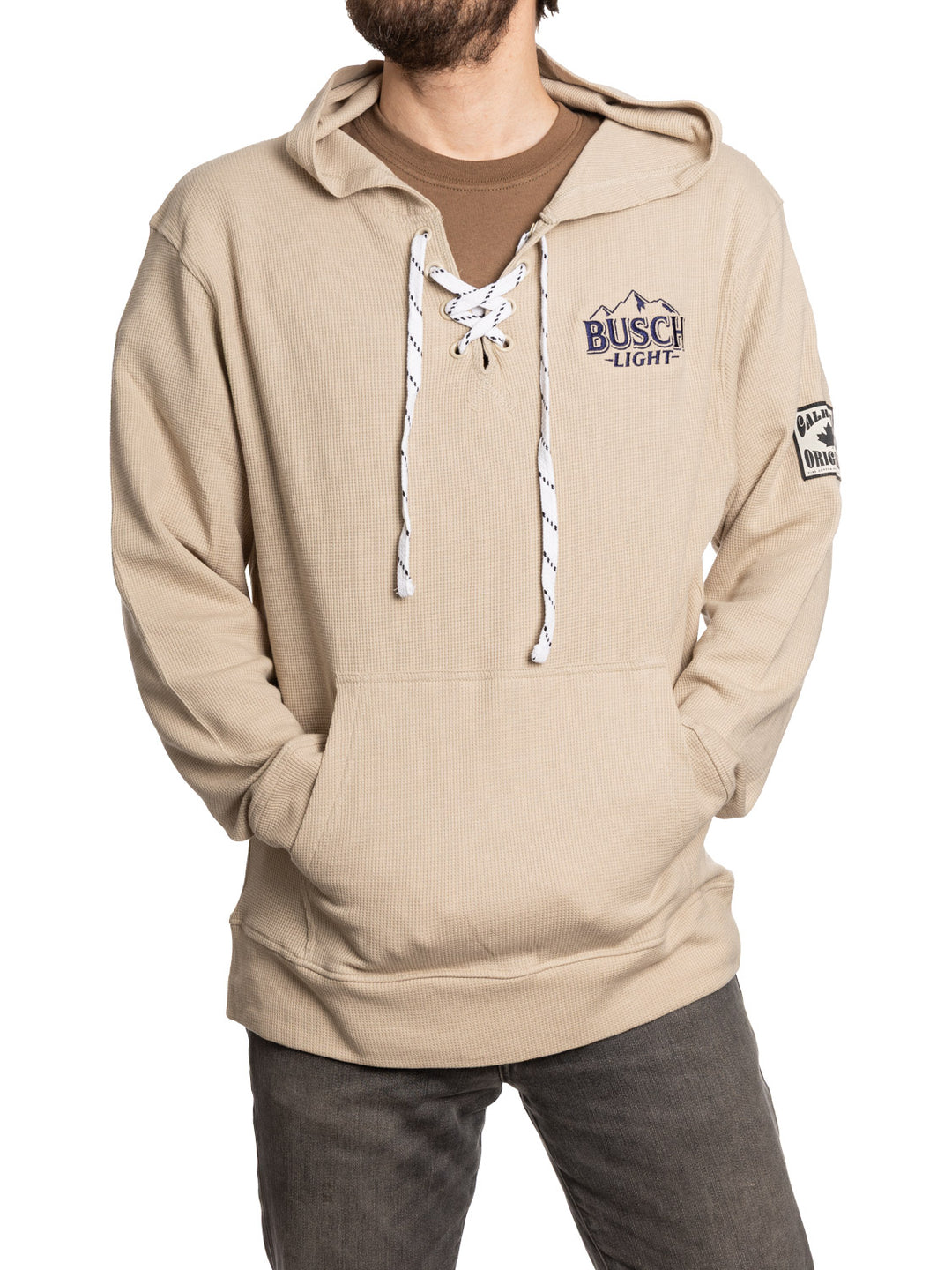 Essential Beach Busch Light Waffle Hoodie