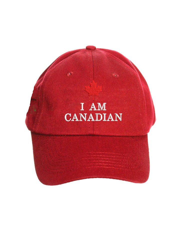 I Am Canadian Maple Leaf Canada Baseball Hat - Canadian Patriotic Cotton Cap