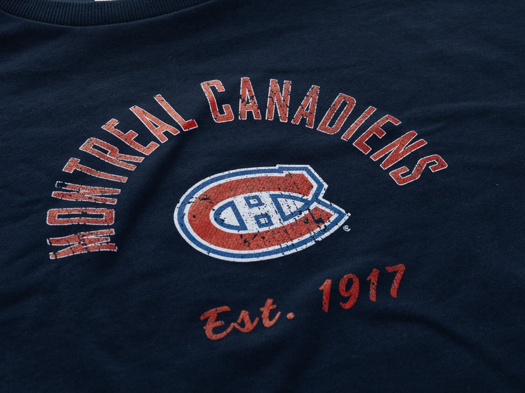NHL Ladies' Vintage Stripe Montreal Canadiens Crewneck fleece