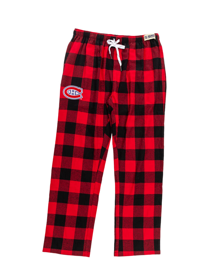 Official NHL Montreal Canadiens Buffalo Plaid Flannel PJ pants