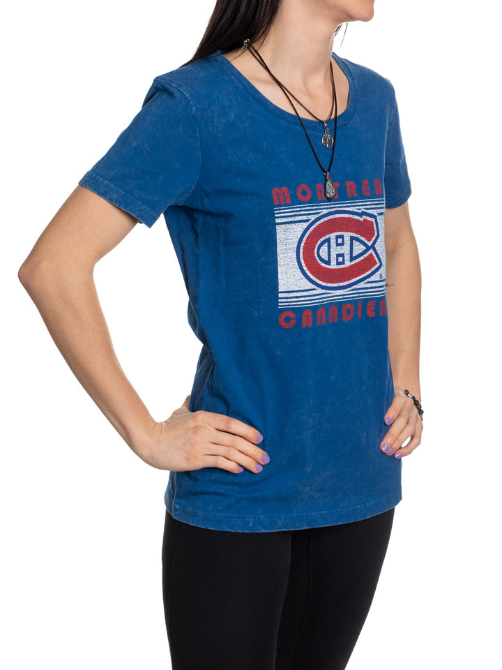 Montreal Canadiens Women's Acid Wash T-Shirt