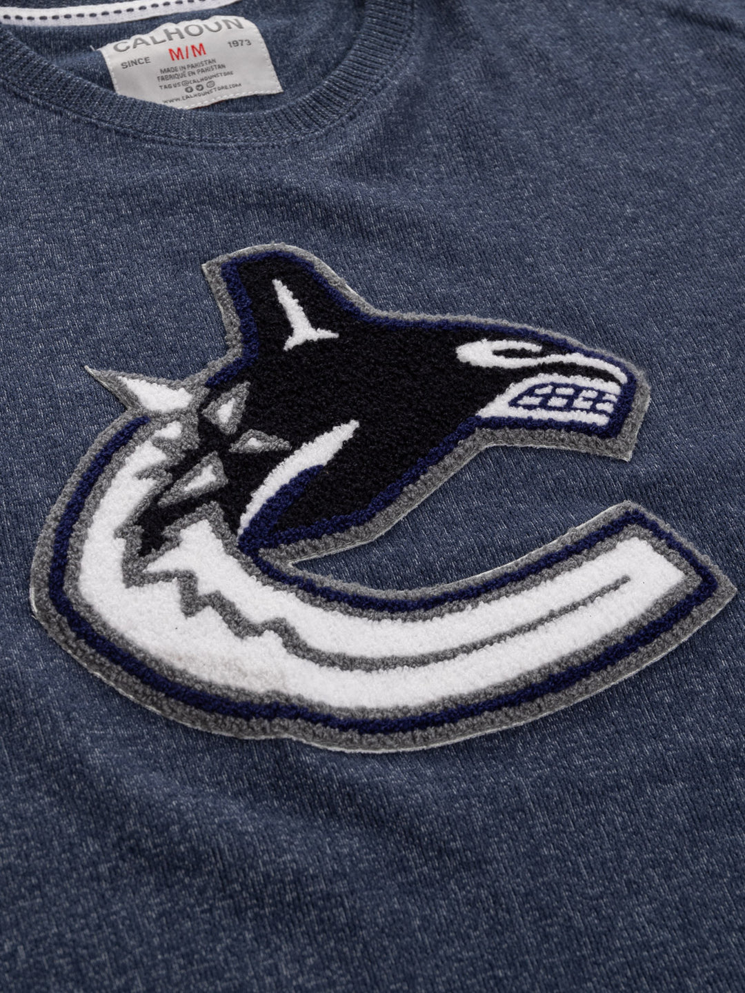 Vancouver Canucks NHL Unisex Cabin Crew Neck Sweater with chenille logo