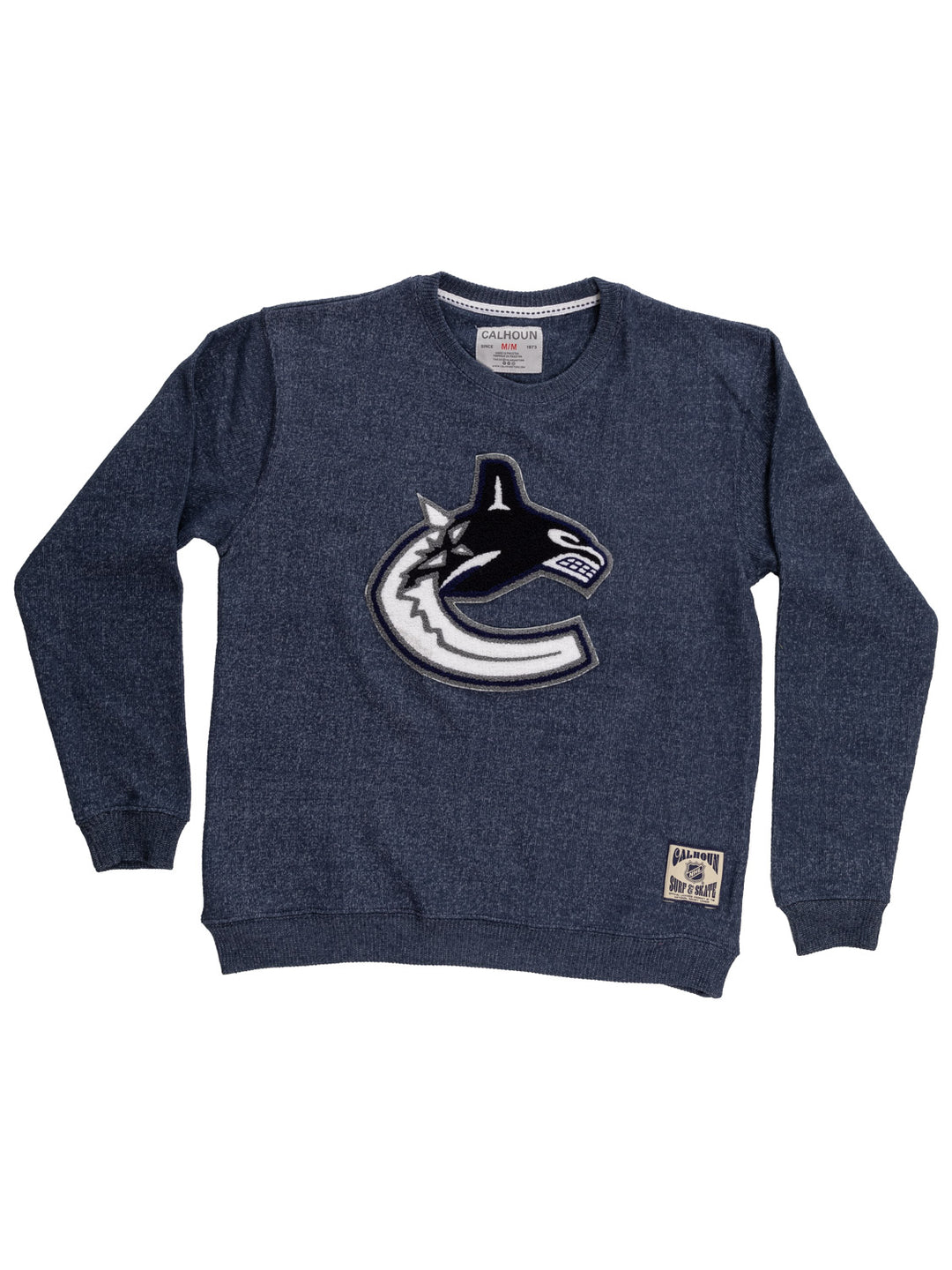 Vancouver Canucks NHL Unisex Cabin Crew Neck Sweater with chenille logo