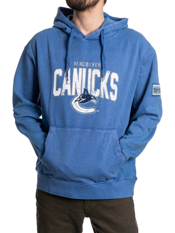 Official NHL licensed Vancouver Canucks Unisex Acid Wash Hoodie