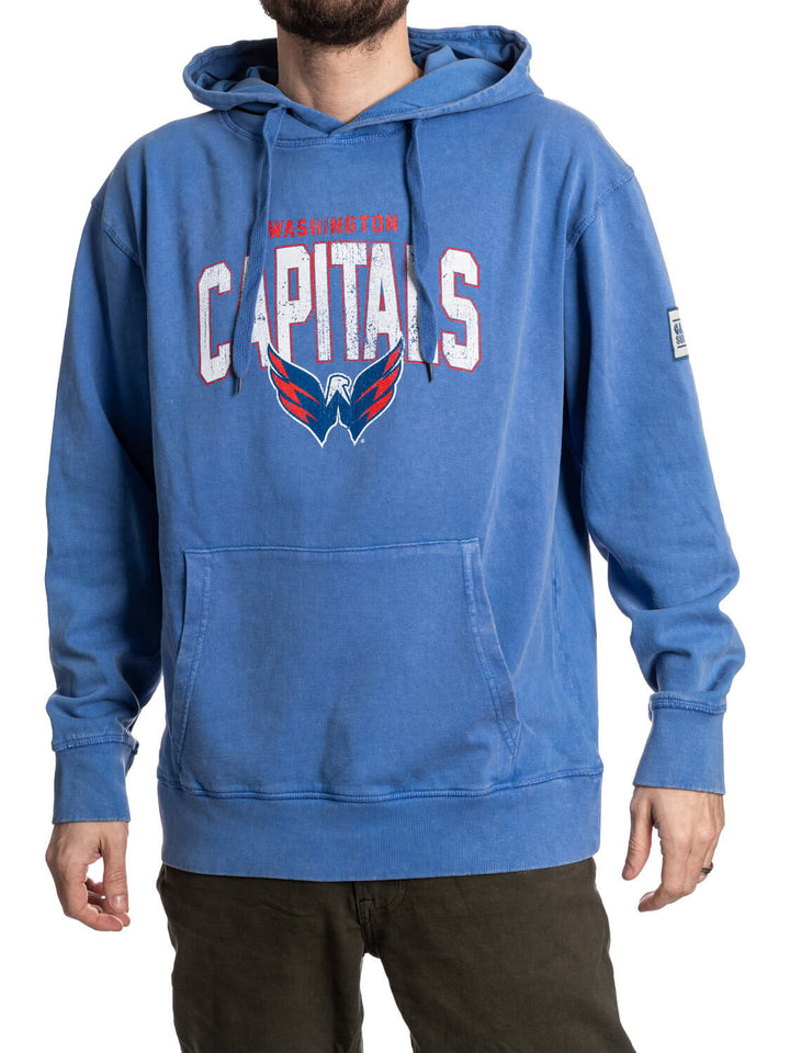 Official NHL licensed Washington Capitals Unisex Acid Wash Hoodie