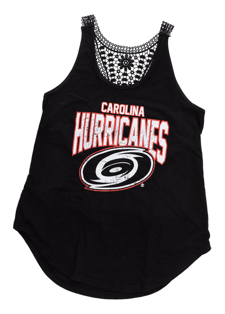Carolina Hurricanes Ladies "Distressed" Lace Flowy Tank Top