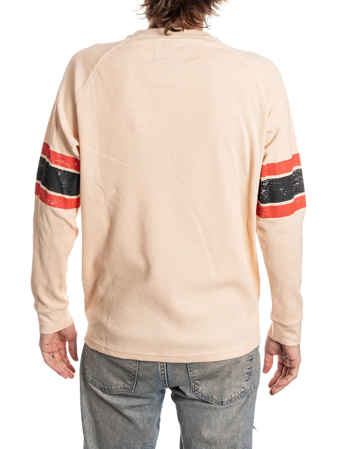 Official Licensed NHL Chicago Blackhawks Long Sleeve Waffle Crewneck