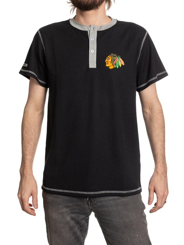 Chicago Blackhawks Waffle Henley Shirt