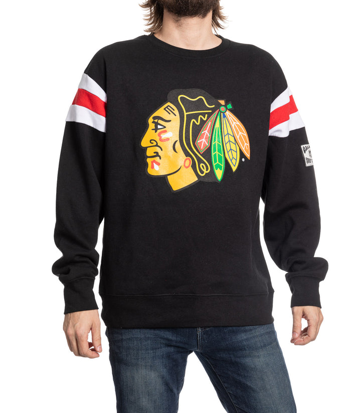 Chicago Blackhawks Varsity Retro Style Crewneck Sweater