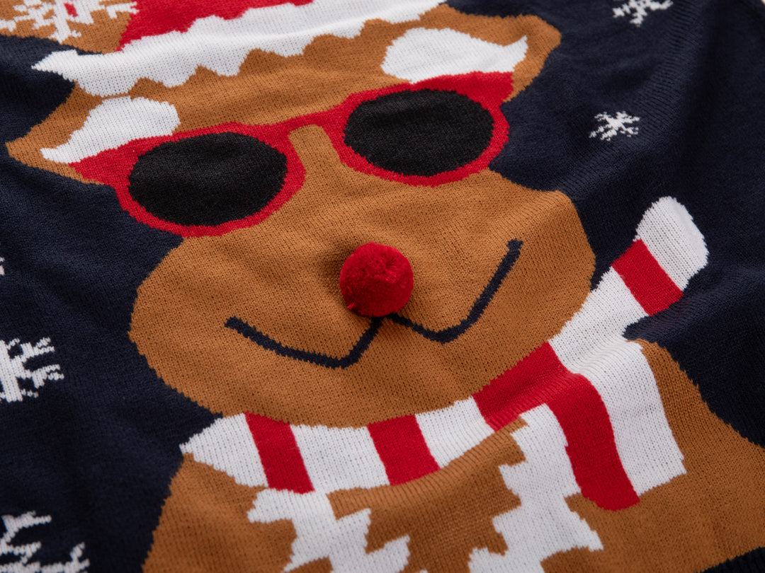 Cool Reindeer Ugly Christmas Sweater