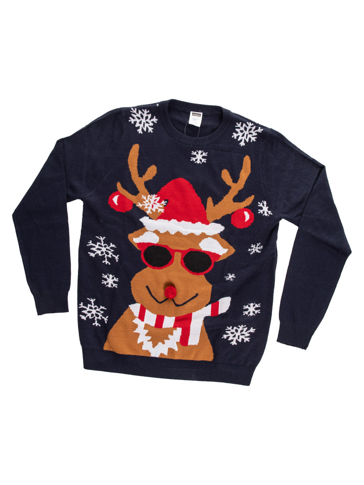 Cool Reindeer Ugly Christmas Sweater