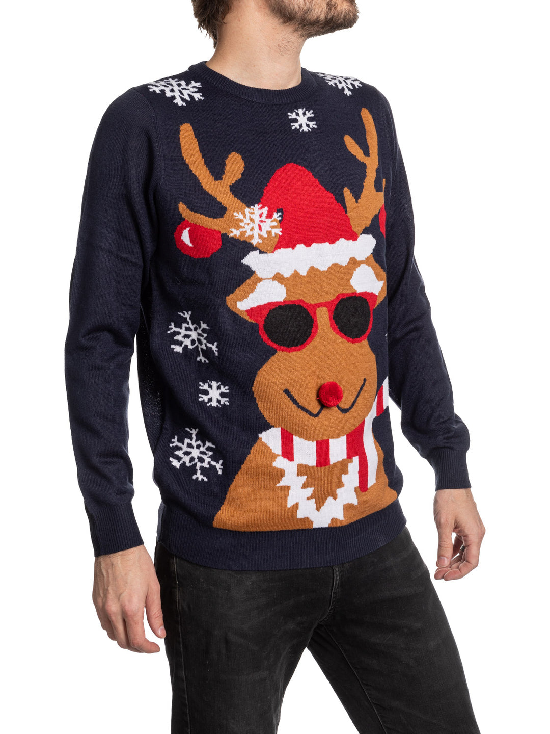 Cool Reindeer Ugly Christmas Sweater