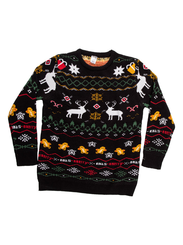 Gingerbread print Ugly Christmas Sweater