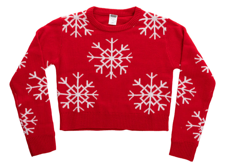 Snowflake Holiday Cropped Sweater