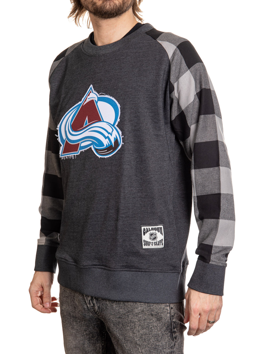 Licensed NHL Colorado Avalanche Buffalo Plaid sweatshirt