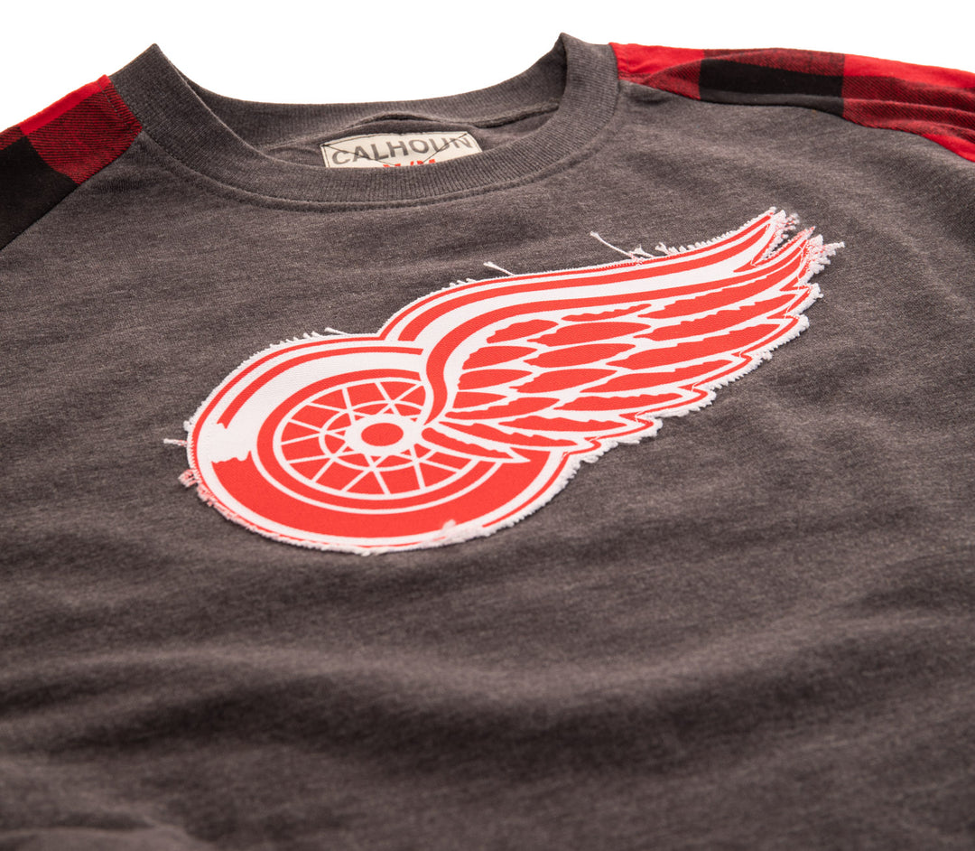 Licensed NHL Detroit Red Wings Buffalo Plaid sweatshirt