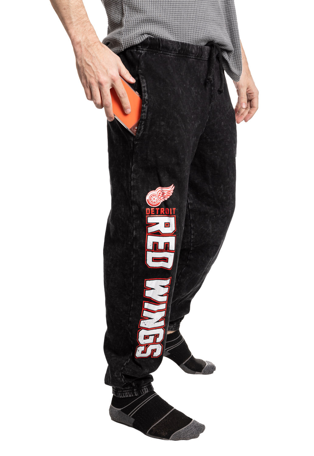 Official licensed NHL Detroit Red Wings Acid Wash Joggers
