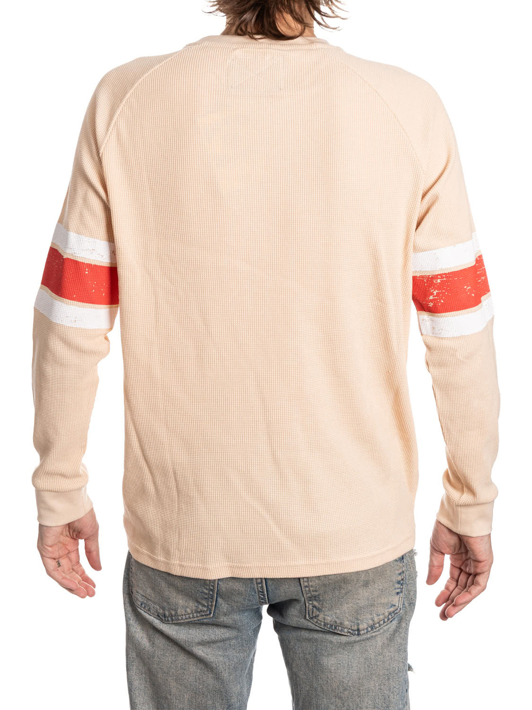 Official Licensed NHL Detroit Red Wings Long Sleeve Waffle Crewneck