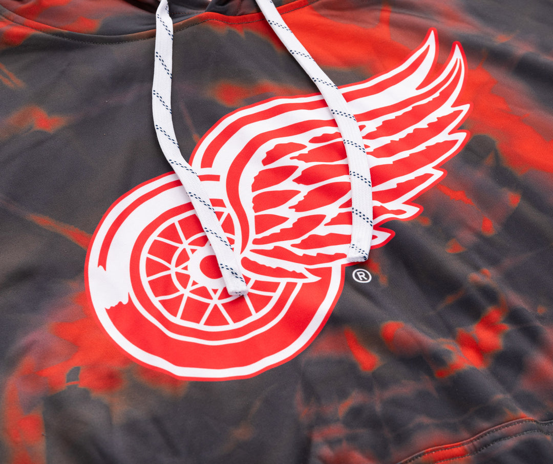 Official NHL licensed Detroit Red Wings Tie Dye Sublimation Hoodie