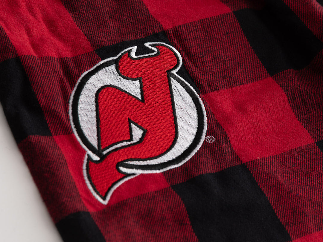 Official NHL Licensed New Jersey Devils Flannel Buffalo Plaid PJ pant