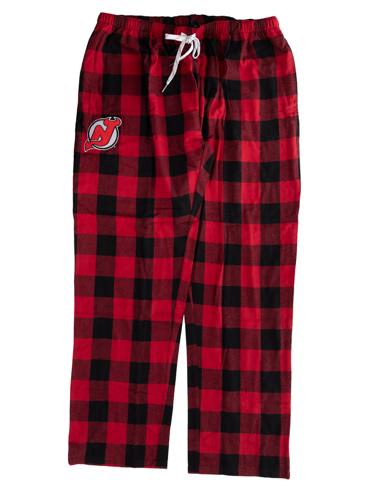 Official NHL Licensed New Jersey Devils Flannel Buffalo Plaid PJ pant