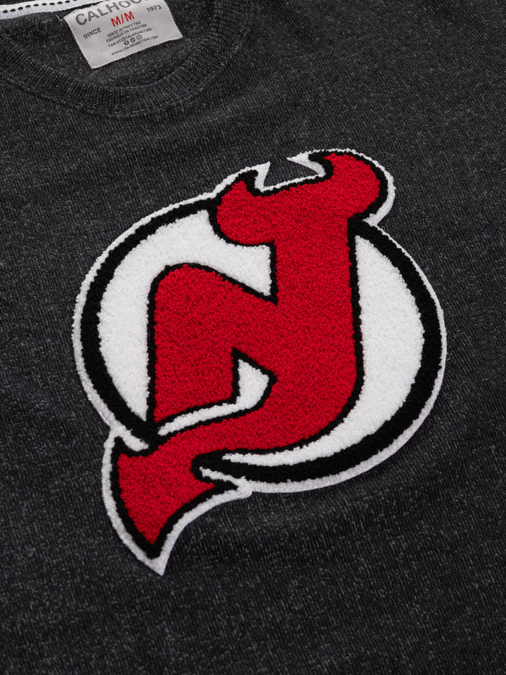 New Jersey Devils NHL Unisex Cabin Crew Neck Sweater with Chenille logo